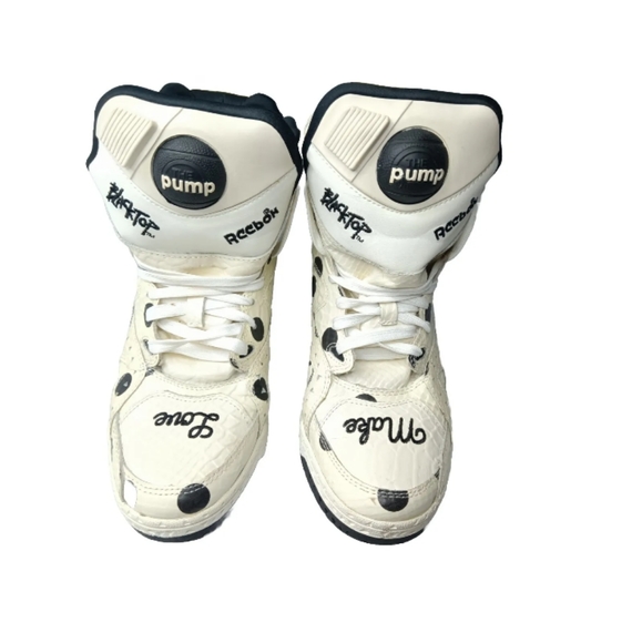 Melody Ehsani X Reebok Blacktop Pump Wedge Polka Dot chalk Sneakers Size 9 - Picture 1 of 14